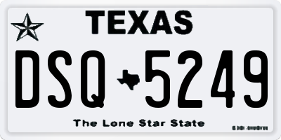 TX license plate DSQ5249