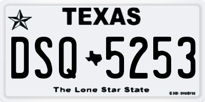 TX license plate DSQ5253