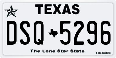 TX license plate DSQ5296
