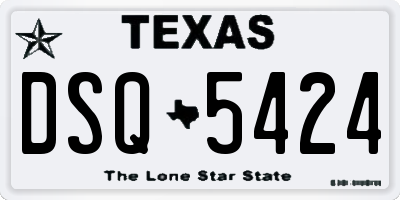 TX license plate DSQ5424