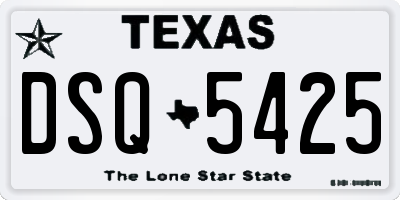 TX license plate DSQ5425