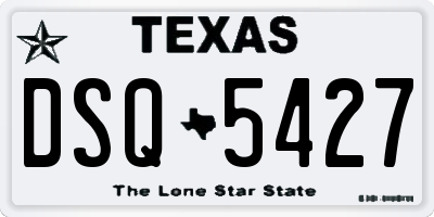 TX license plate DSQ5427