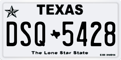 TX license plate DSQ5428
