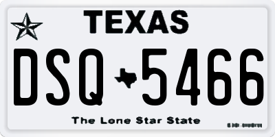 TX license plate DSQ5466