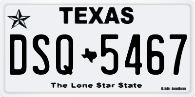 TX license plate DSQ5467