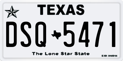 TX license plate DSQ5471