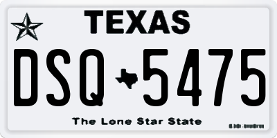 TX license plate DSQ5475