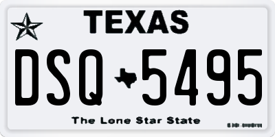 TX license plate DSQ5495