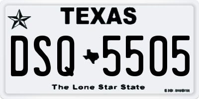 TX license plate DSQ5505