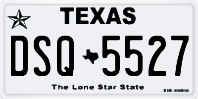 TX license plate DSQ5527