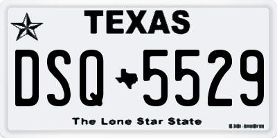 TX license plate DSQ5529