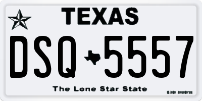 TX license plate DSQ5557