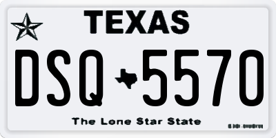 TX license plate DSQ5570