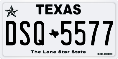 TX license plate DSQ5577