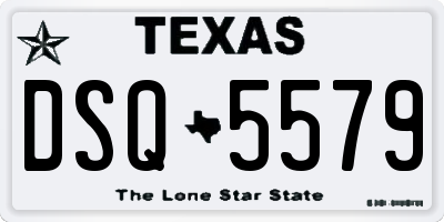 TX license plate DSQ5579