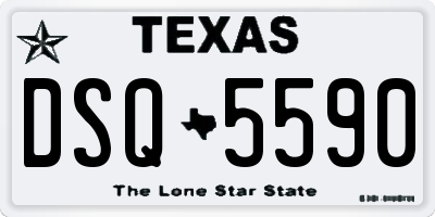 TX license plate DSQ5590