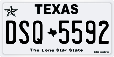 TX license plate DSQ5592