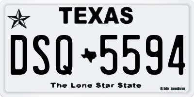 TX license plate DSQ5594