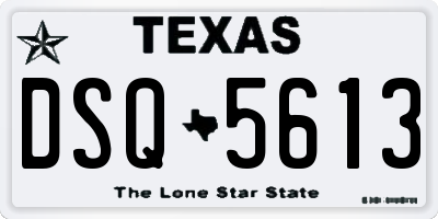 TX license plate DSQ5613