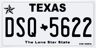TX license plate DSQ5622