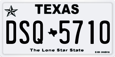 TX license plate DSQ5710