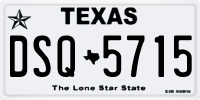 TX license plate DSQ5715
