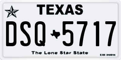 TX license plate DSQ5717