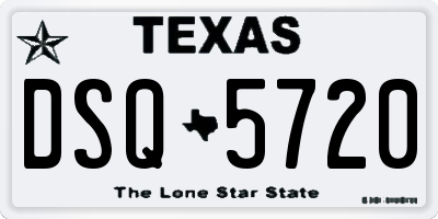 TX license plate DSQ5720