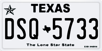 TX license plate DSQ5733