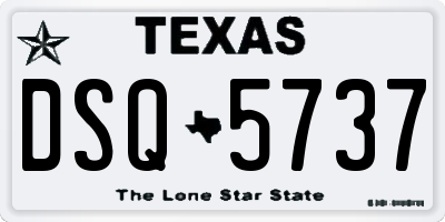 TX license plate DSQ5737