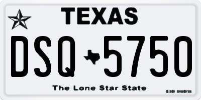 TX license plate DSQ5750