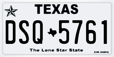 TX license plate DSQ5761