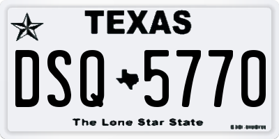 TX license plate DSQ5770