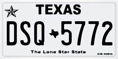 TX license plate DSQ5772