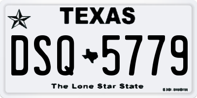 TX license plate DSQ5779