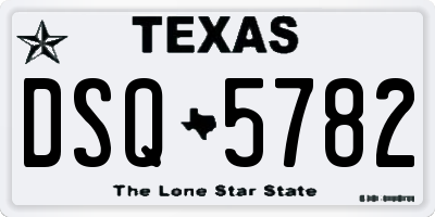 TX license plate DSQ5782