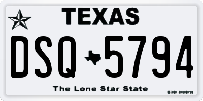 TX license plate DSQ5794