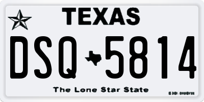 TX license plate DSQ5814