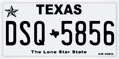 TX license plate DSQ5856