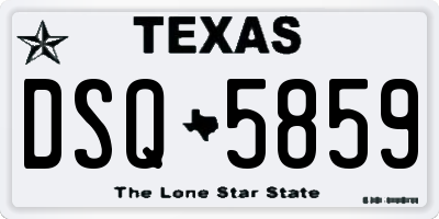 TX license plate DSQ5859