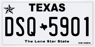 TX license plate DSQ5901