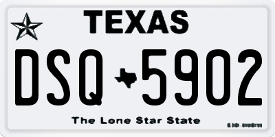 TX license plate DSQ5902