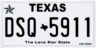 TX license plate DSQ5911
