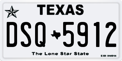 TX license plate DSQ5912