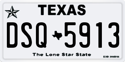 TX license plate DSQ5913