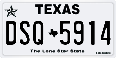 TX license plate DSQ5914