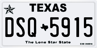 TX license plate DSQ5915