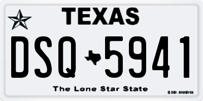 TX license plate DSQ5941