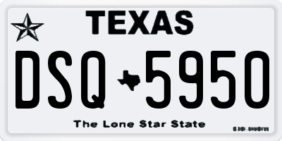 TX license plate DSQ5950
