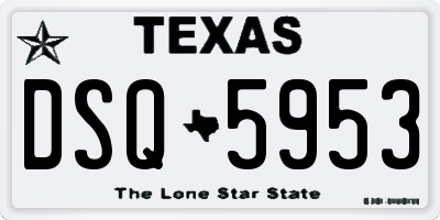 TX license plate DSQ5953